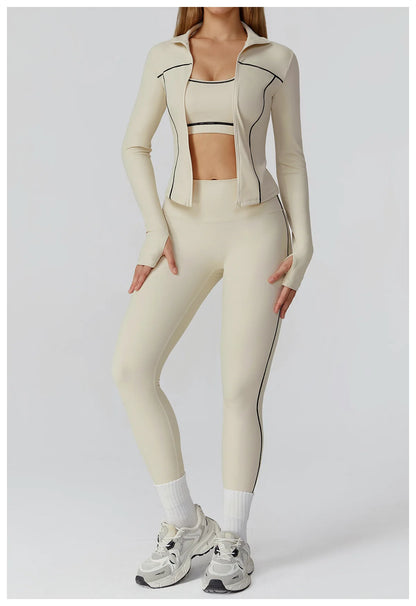 Yoga Clothes Women Sport Jacket Running Long Sleeve Shirt Sports Jackets Top Workout Coat Gym Training Clothing Workout Yoga Top