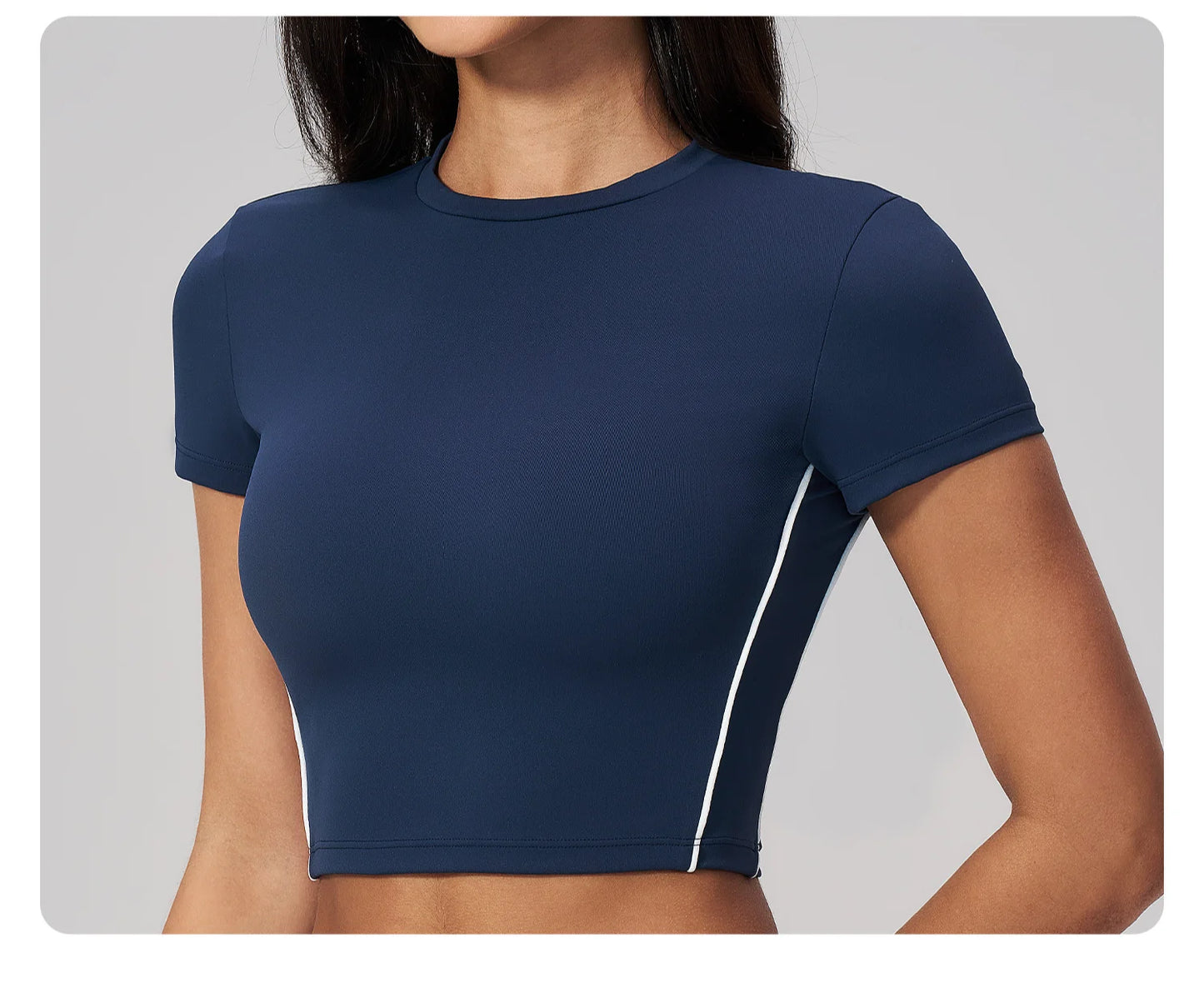 Sexy Women's Yoga Short Sleeve Fitness Sports T-Shirts Gym Clothes Push Up Running Tight Femme Yoga Workout Shirts Active Wear