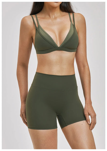 Women Sexy Sports Bra Shockproof Workout Underwear Yoga Bra Gym Push Up Lingerie Female Yoga Fitness Crop Top Sports Underwear