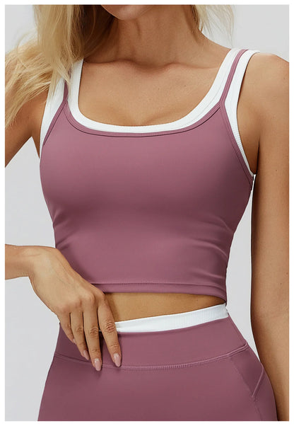 Thread Yoga Vest Women's Shockproof Gym Fitness Sports Underwear Sexy Breathable Yoga Bra Female Workout Yoga Vest Sports Bras