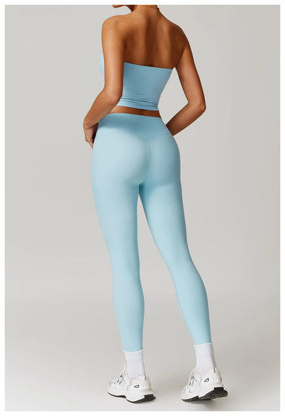 Custom LOGO Women's Strapless Tube Top Sexy Back Sports Underwear Women's Shockproof Quick-Drying Fitness Yoga Top