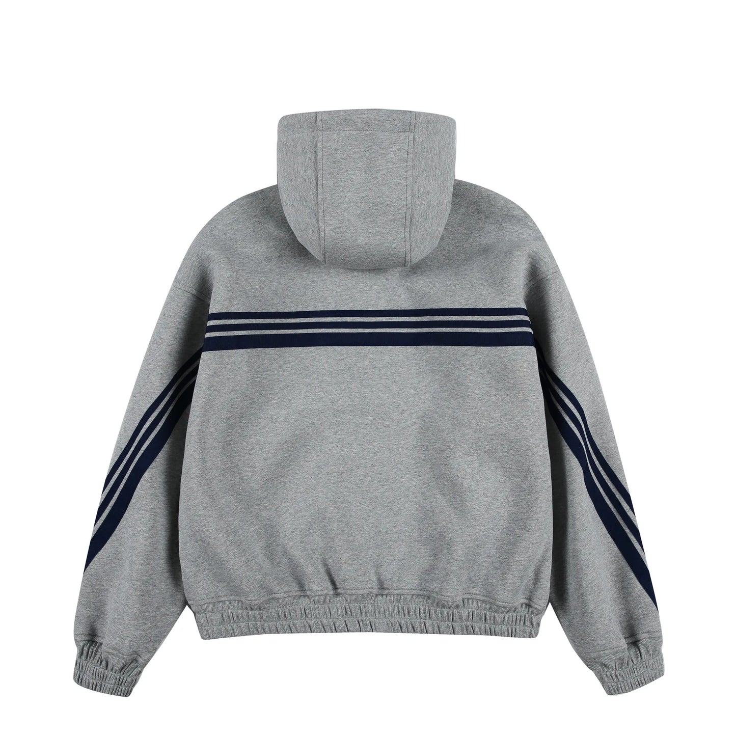 Akkad Kuti 2026 New Heavyweight Retro Japanese Sle Striped Patchwork Hoodie Ex Loose Fit Casual Sweater Thi Cotton Fabric