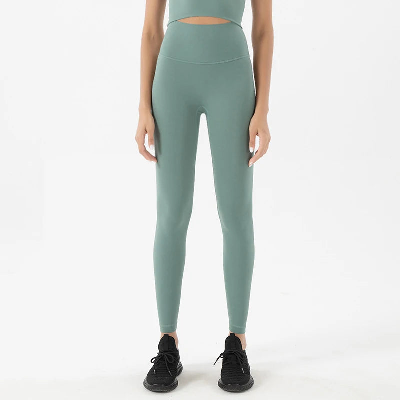 TRY TO BN New 46 Color Yoga Pants Sports Leggings Women Fitness Nylon High Waist Leggings Workout Trousers Training Gym Clothing