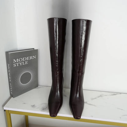 2026 Autumn And Winter Fashion Women's High Top Boots With Pointed Side Zipper Elegant Knight Boots, Sexy Motorcycle Boots 35-42