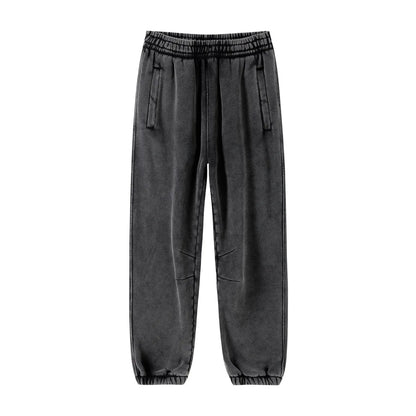 Custom LOGO2024 autumn winter new washed batik old sweater sweatpants 360G cotton polyester velvet thickened men's  women's suit