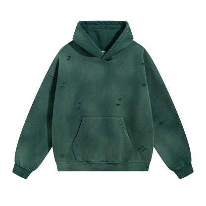 Custom LOGO autumn winter men's women's new white spray dyeing washing water 360G velvet cotton polyester sweatshirt sweatpants