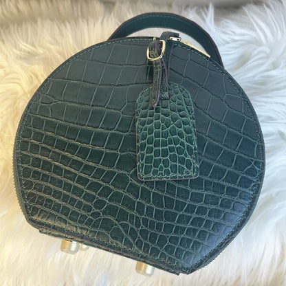 Authentic crocodile leather women's handbag real crocodile leather women's round shoulder bag fashion wallet