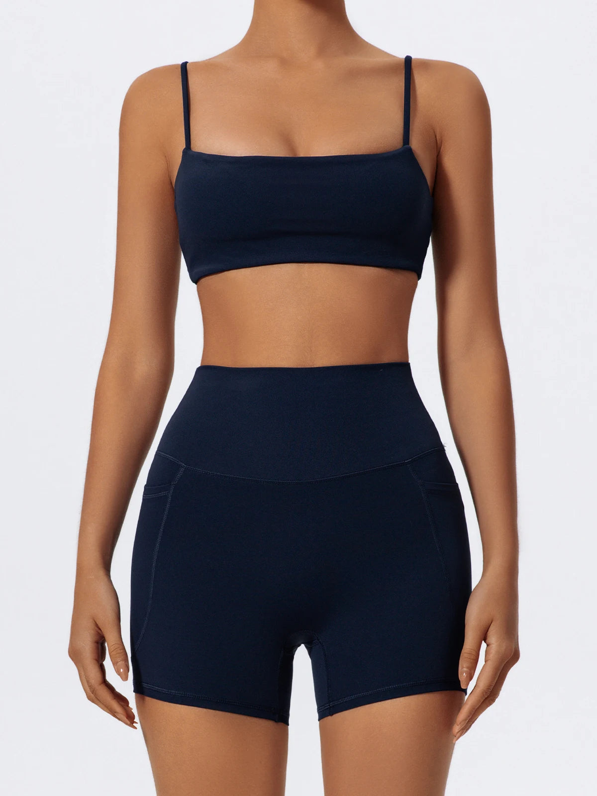 Summer Women Two Piece Gym Workout Set Female Bra Yoga Sets 2ps Shorts Fitness Wear Women Quick-Dry Camisole Sports Bra Suits