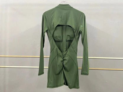 Yoga Jumpsuit Long Sleeved Sports Wear Gym Fitness Jumpsuit Sports Bodysuits Women Set Dance Running Workout Clothes Yoga Suit