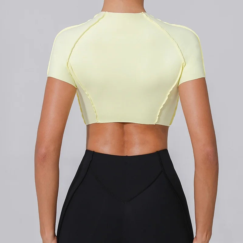 Cloud Hide Super Sexy Yoga Shirts Women Sports Tank Crop Tops Running T Shirt Workout Short Sleeve T-shirts Fitness Sportswear