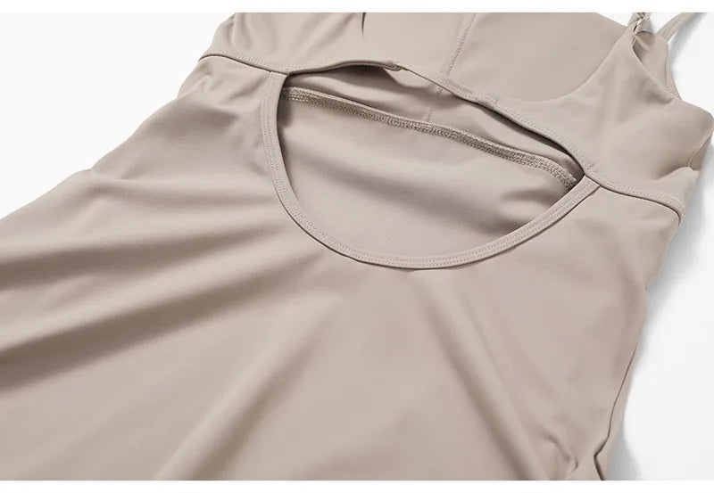 Cloud Hide Safe Sports Dress Golf Tennis Gym Yoga Dresses Women Girl Running Workout Long Skirts Fitness Outdoor One Piece Dress