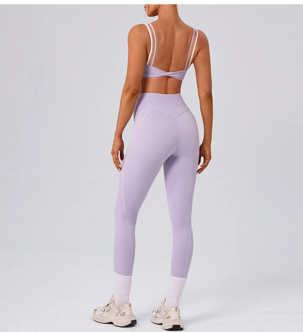 Yoga Bra Color Clashing Shockproof Sports Underwear Women Breathable Gym Fitness Top Female Yoga Workout Underwear Sports Top