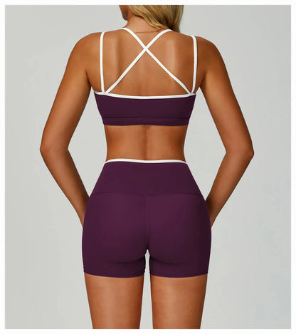 Sports Underwear Yoga Vest Women Yoga Bra Sexy Color Blocking Workout Bra Gym Crop Top For Women Breathable Running Fitness Top