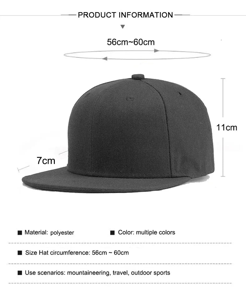 Custom Logo Snapback Cap Team Embroidery Monogram Baseball Hat Personalized Men Women Gorras Planas Hip Hop Bone Aba Reta