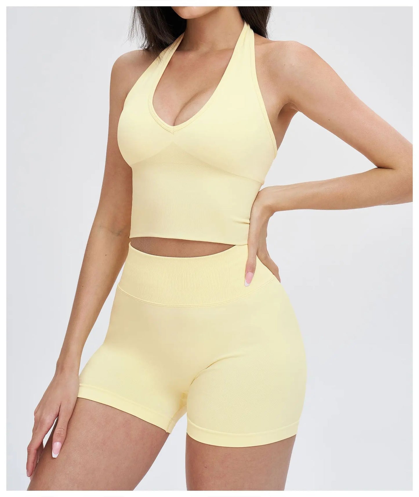Sexy Seamless Sports Bras Halter Yoga Bra Women Fitness Gym Top Shockproof Running Workout Fast Dry Underwear Female Yoga Vest