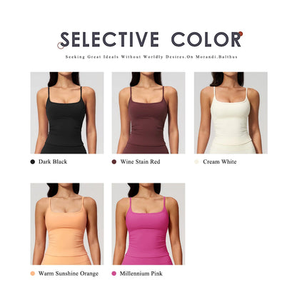Hearuisavy Women Shockproof Sexy Yoga Tank Top Running Gym Vest Removable Breast Pads Fitness Quick Dry Sports Sleeveless Top