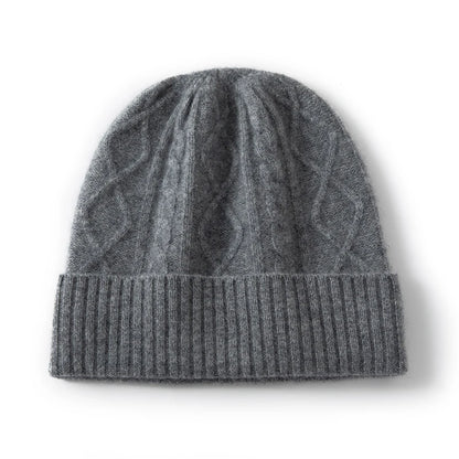 DjzDsm 100%Pure Wool Women's Hat For Winter Warm Soft Luxury Cashmere Twists Slouchy Street y2k Women's Hat