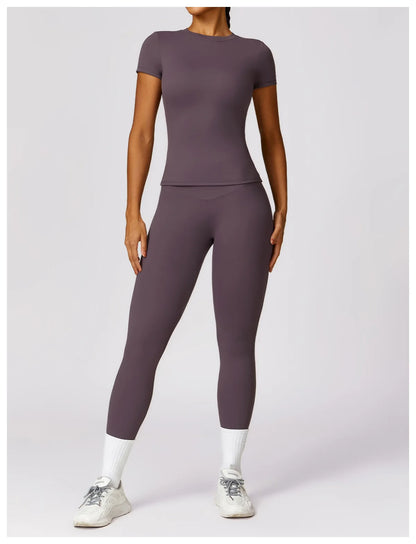 Women Sport T Shirts Short Sleeve Yoga Shirt Gym Top Running Push Up Active Wear Sport Top Femme Yoga Top Fitness Clothes