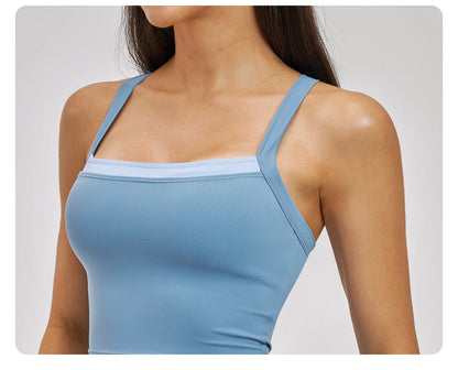 Yoga Vest Women's Shockproof Sports Underwear Gym Fitness Top Yoga Clothes Female Workout Underwear Running Push Up Sports Vest