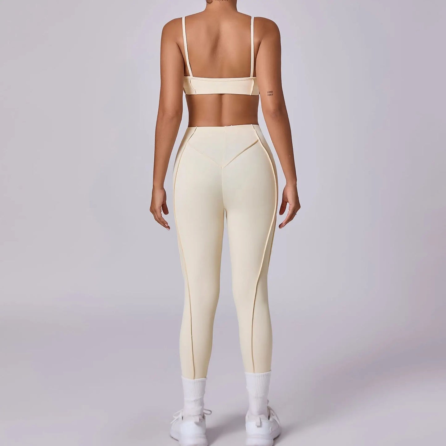 Hearuisavy 2025 New Style 2Pcs Sports Suit Women Workout Bra Suit Running Gym High Waist Legging Quick Dry Tight Yoga Clothing