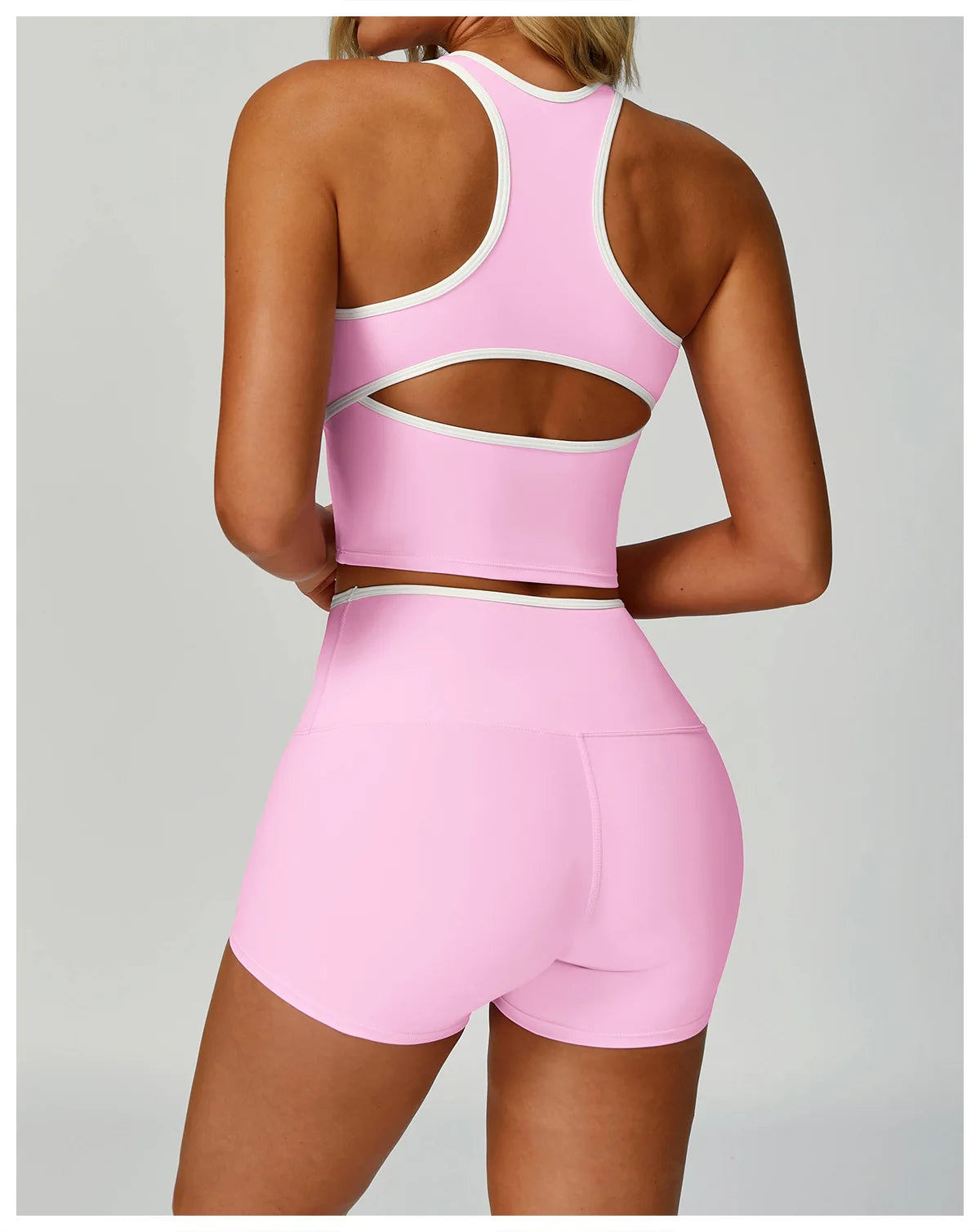 2PCS Workout Clothes Wide Leg Pant Yoga Suits Solid Color Bra Sports Set Gym Tracksuits Female Quick Dry Fitness Suit Sports Set