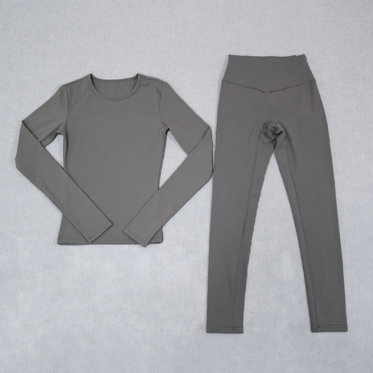 Summer Women Quick-Dry Two-Piece Yoga Set: A long-sleeve top and leggings set for fitness and sports perfect for running cycling