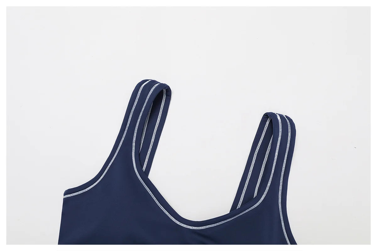 Color Contrast Yoga Bra Women Breathable Gym Fitness Bra Shockproof Sports Underwear Female Workout Bra Push Up Cycling Crop Top