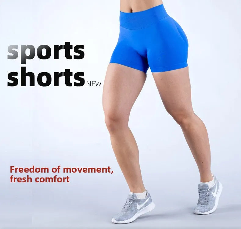 Custom LOGO Women's New 27-Color Sports Seamless Yu Plus Shorts High Waist Belly Running Quick-Drying Fitness Pants XS-XL