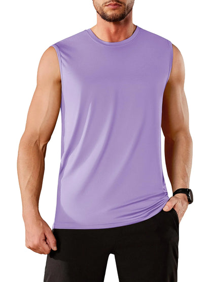 TACVASEN UPF 50+ TANK TOPS Quick Dry Sleeveless T-shirts Mens Summer Gym Fitness Running Tee Shirts Trainning tshirts Swimming