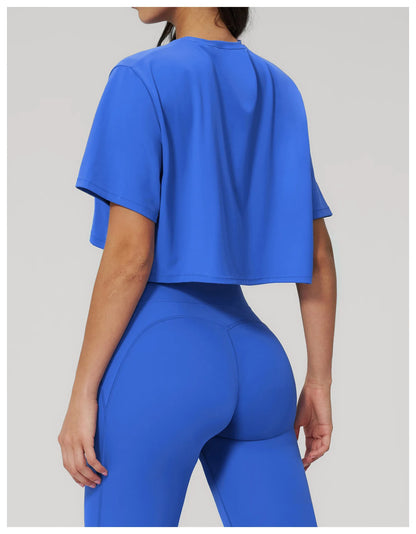 Ropa Mujer Yoga Sports T-Shirts Women Fitness Short Sleeve Gym Workout Shirts Female Outdoor Running Active Wear Sports Shirts
