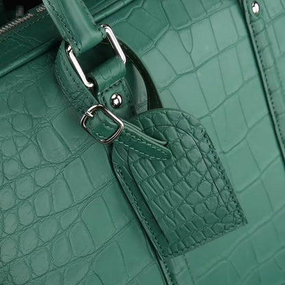 Real crocodile belly leather business men's business briefcase authentic crocodile leather men's large laptop handbag