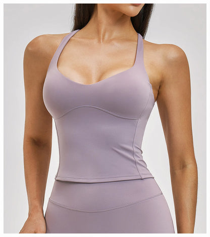 Shockproof Sports Vest Women Gym Fitness Top Sleeveless Yoga Clothes Female Training Sports Underwear Workout Vest Yoga Bras