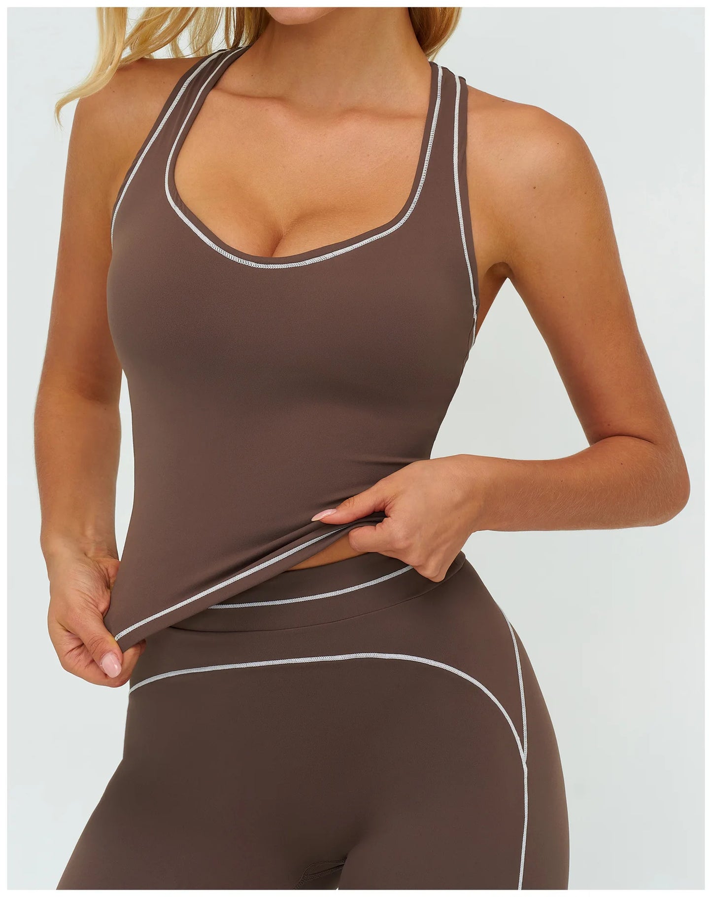 Sports Gym Fitness Vest with Chest Pad Women Color Contrast Shockproof Yoga Bras Female Workout Sports Underwear Yoga Clothes