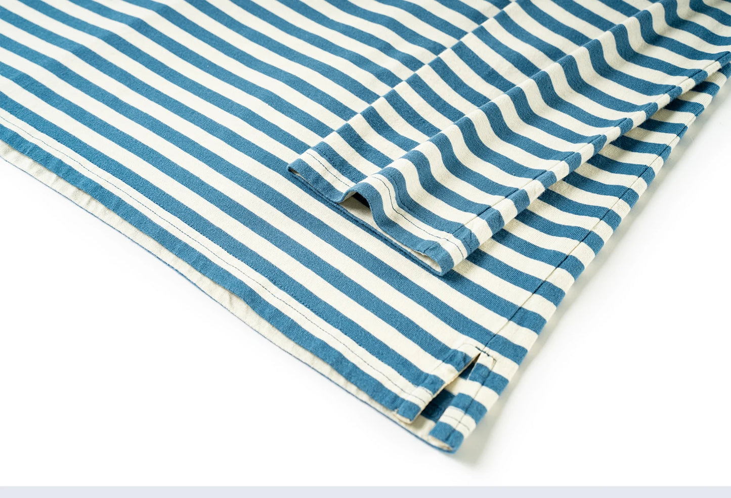 American retro striped long sleeved T-shirt for men, heavy-duty cotton washed T-shirt, oversized casual Henry collar base shirt