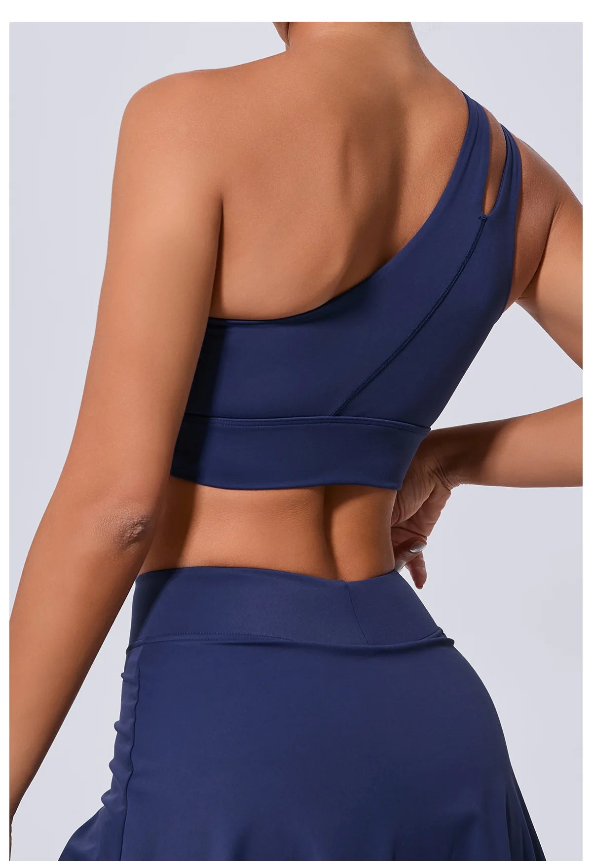 Sexy Women's Sports One Shoulder Bra Gym Push Up Workout Underwear High Strength Support Running Fitness Bra Vest