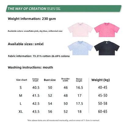 Custom LOGO women's 230G spring summer  open-button top Spice Girl loose short sports cotton polyester short-sleeved t-shirt