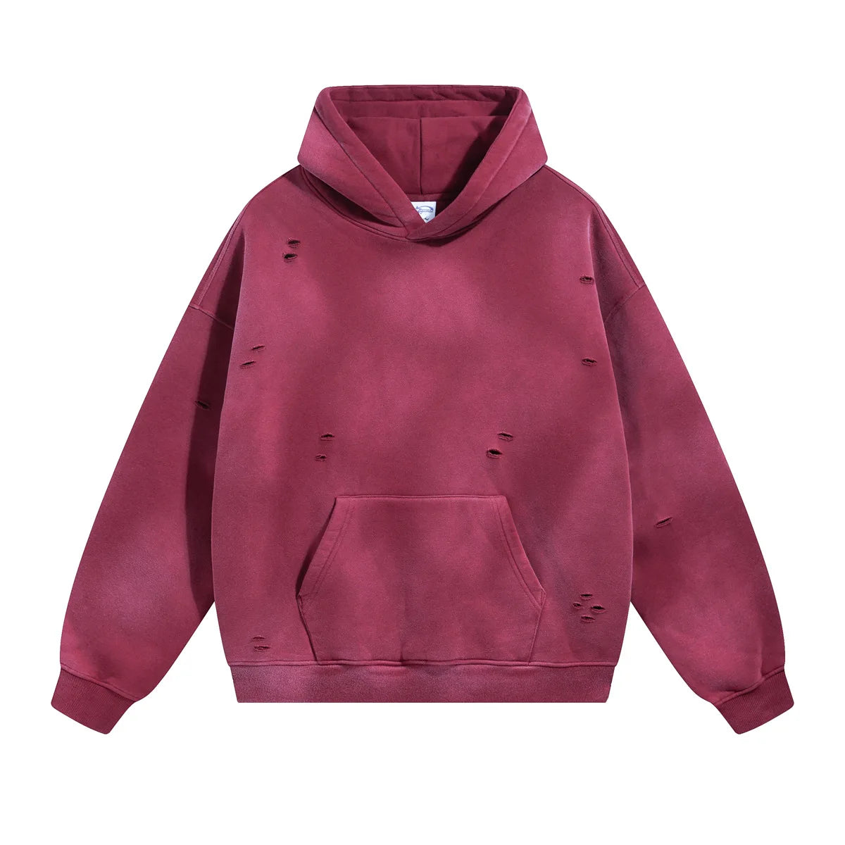 Custom LOGO autumn winter men's women's new white spray dyeing washing water 360G velvet cotton polyester sweatshirt sweatpants