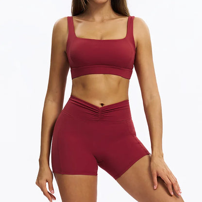 SWELTERING 2PCS Yoga Set Fitness Gym Tracksuit Sportswear Women Workout Outfits High Waist Leggings Sports Bra Athletic Wear