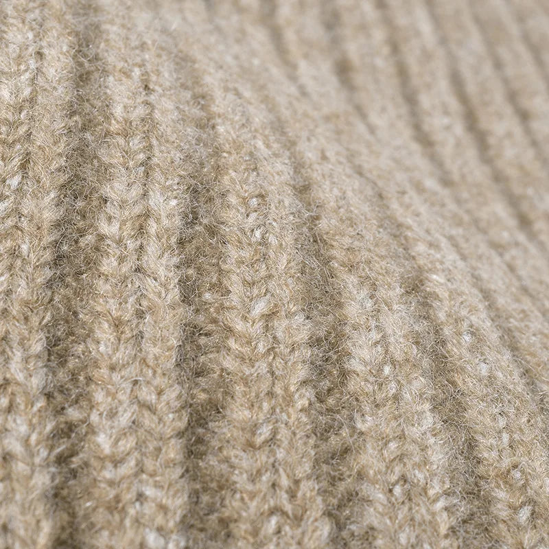 2025 New Versatile Unisex Beanie Plain Wool Thickened Earflap Anti-Static Warm Outdoor Daily Knit Hat