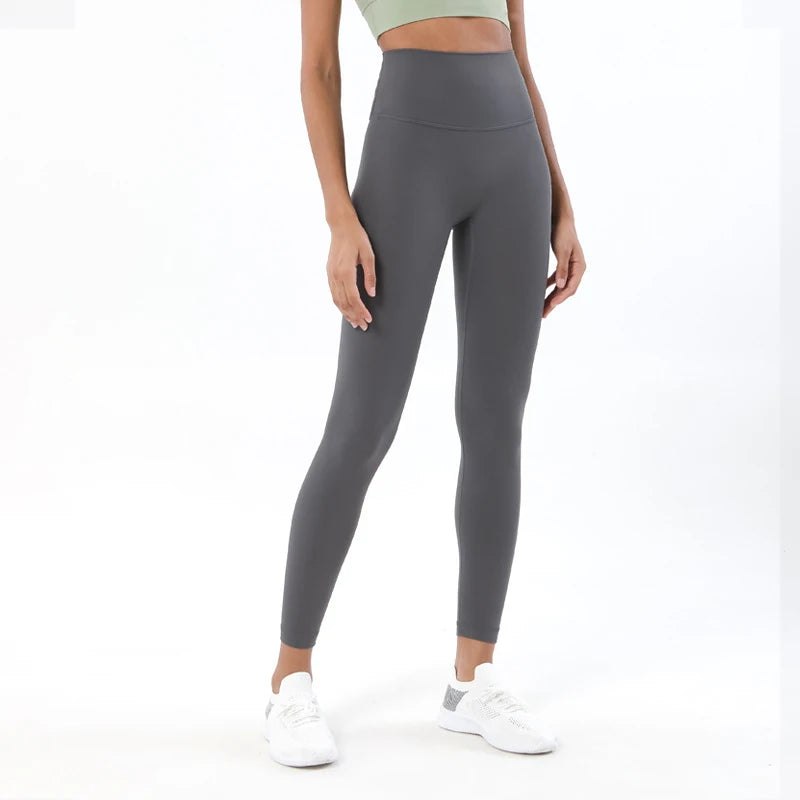 TRY TO BN New 46 Color Yoga Pants Sports Leggings Women Fitness Nylon High Waist Leggings Workout Trousers Training Gym Clothing