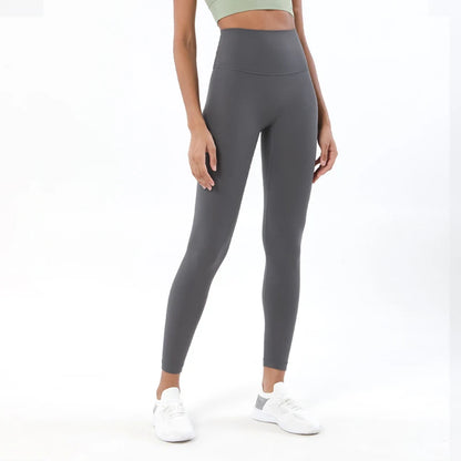TRY TO BN New 46 Color Yoga Pants Sports Leggings Women Fitness Nylon High Waist Leggings Workout Trousers Training Gym Clothing