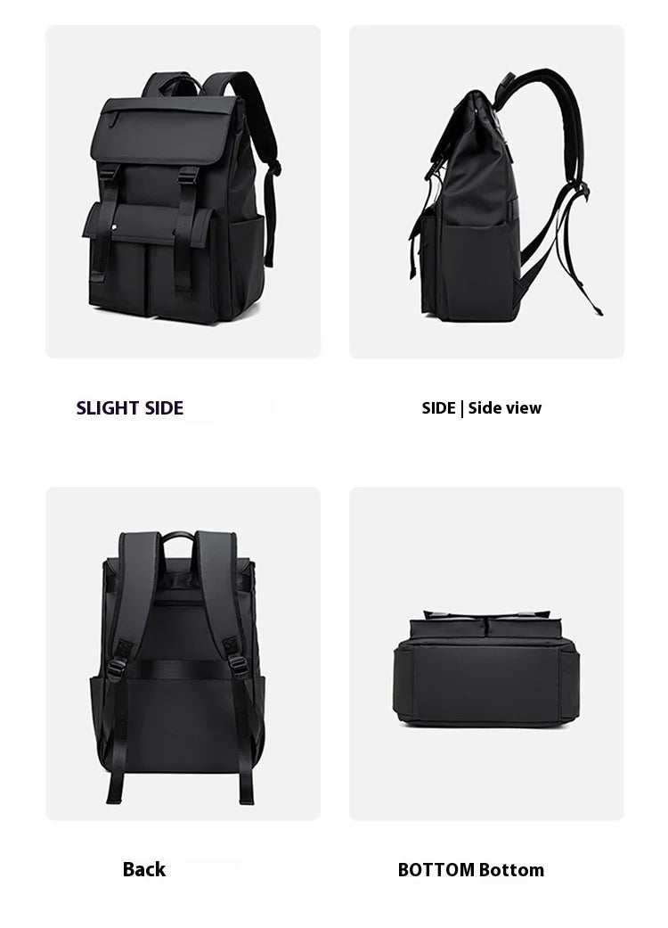 Multi-functional Fashion Men‘s Backpack For 15.6 inch Laptop Light Weight Bag Water-Repellent Material Large Capacity School Bag