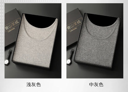 DjzDsm 2025 New H-Shaped Vest Men's Clothing 100% Pure Cashmere Pullover Solid Color Daily Interior Wear Suspender Knit Sweater