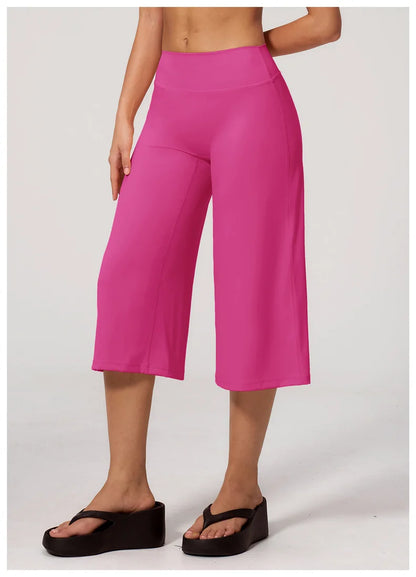 TRY TO BN Wide Leg Yoga Medium Pants Women Naked Feel High Waist Tummy Control Buttery Soft Gym Fitness Running Workout Bottoms