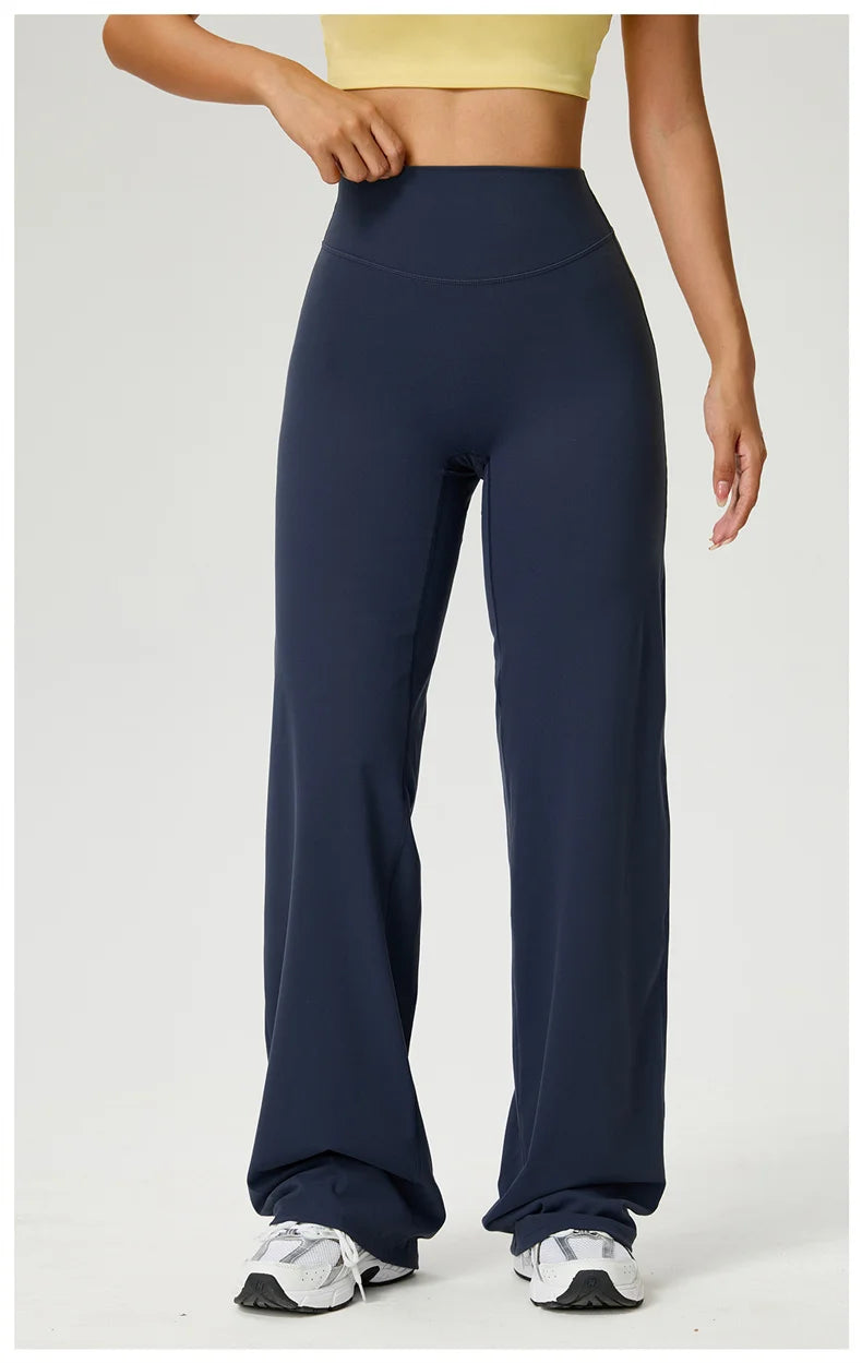 TRY TO BN Straight Leg Yoga Pants Women's High Waisted Tummy Control Buttery Soft Naked Feel Gym Fitness Running Workout Bottoms