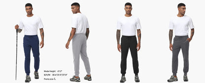 TACVASEN Summer Quick Dry Hiking Pants Mens Casual Zipper Pockets Sports Training Pants Outdoor Jogger Running Gym Work Trousers