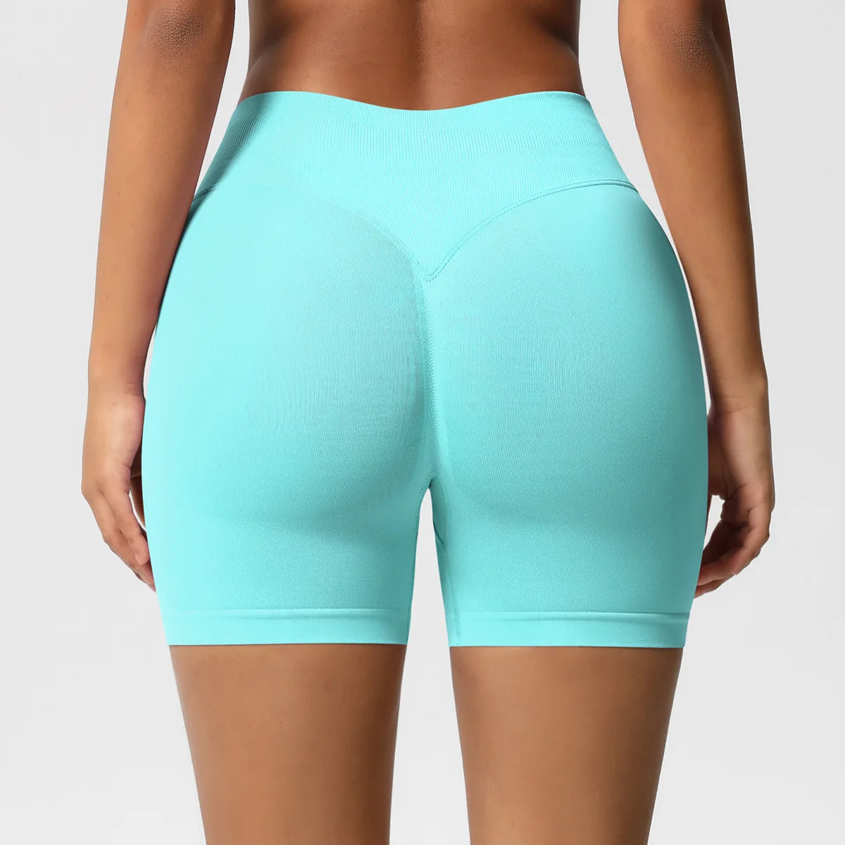 Custom LOGO women's  28-color XS-2XL seamless fitness yoga shorts high waist hip lift sports tight quick-drying shorts