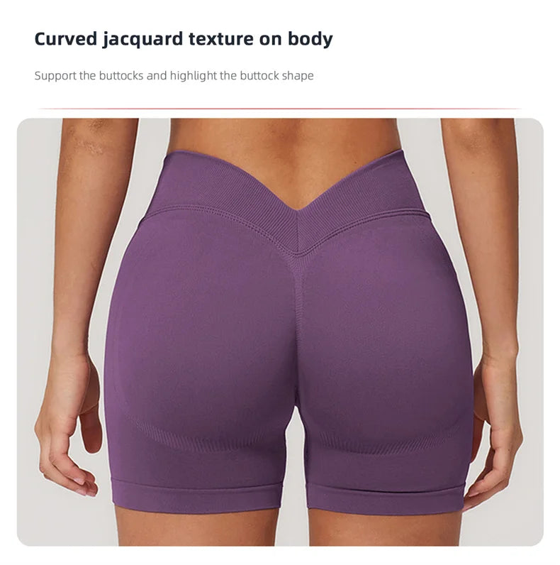 TRY TO BN Seamless Two Pieces Women's Tracksuit Yoga Shorts Set One-shoulder Hollow Backless Fitness Running Workout Gym Clothes