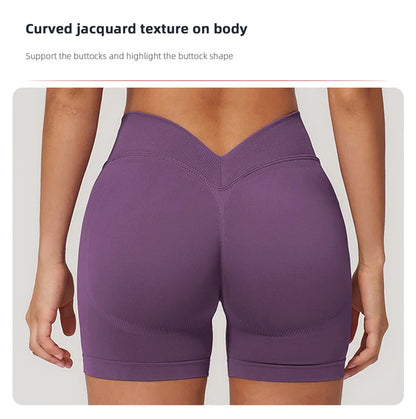 TRY TO BN Seamless Two Pieces Women's Tracksuit Yoga Shorts Set One-shoulder Hollow Backless Fitness Running Workout Gym Clothes