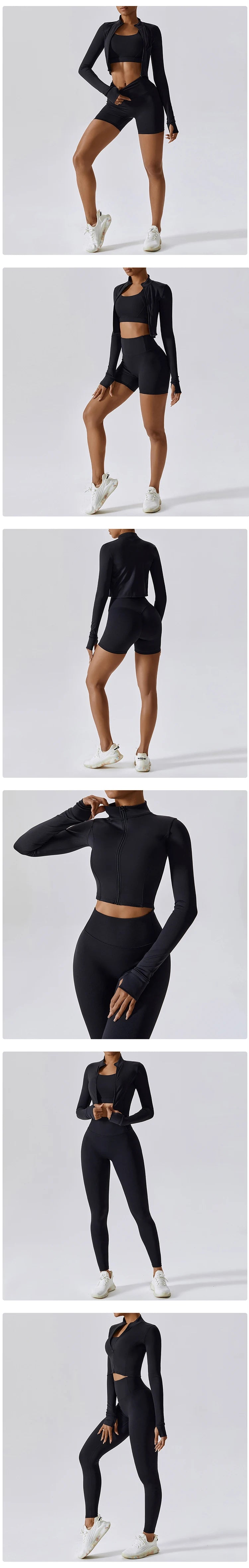 3PCS Yoga Set Gym Clothes 2 PCS Sportswear Women Yoga Suits Fitness Set women's Tracksuits Sports Jacket Long Sleeve Gym Legging